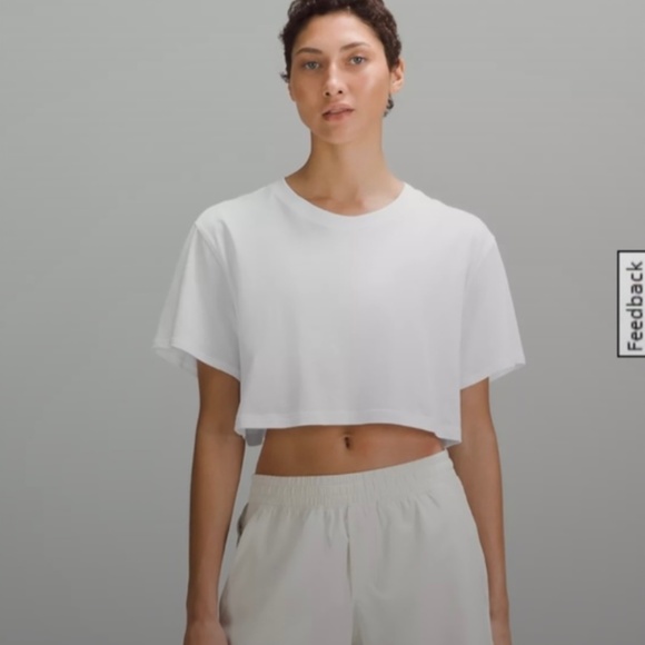 Lululemon all yours crop tee in white - Picture 1 of 3